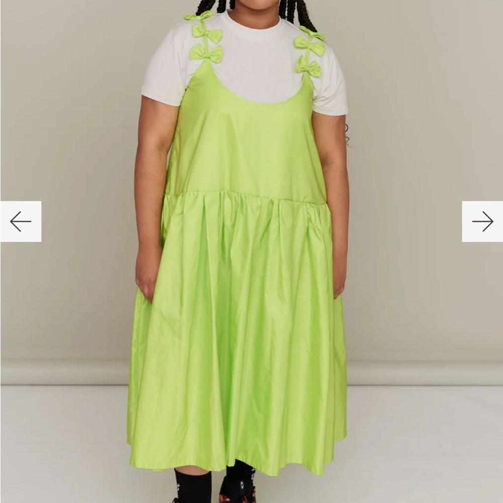 Lazy Oaf G.E.M. Acid Green Party dress sz 14